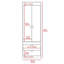 Armoire Alabama, une grande armoire, deux tiroirs-395885330