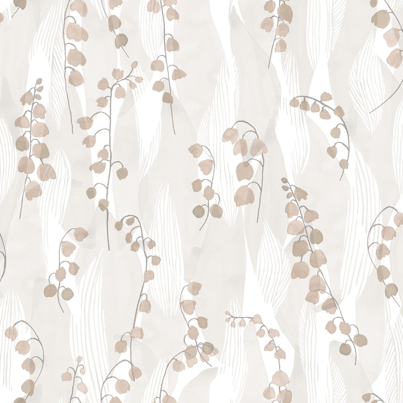 Rouleau de papier peint lisse Girace, Beige