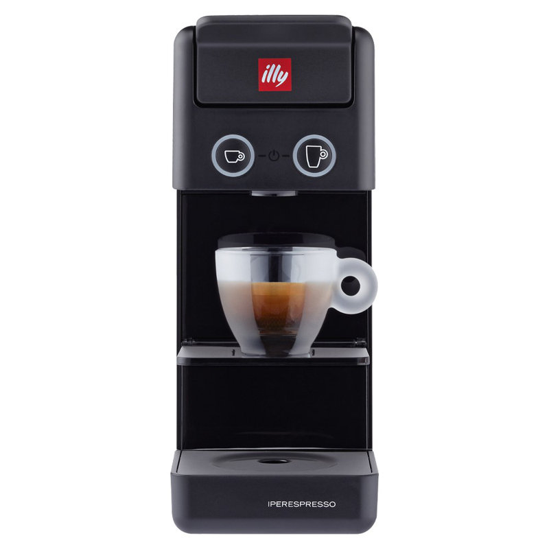 illy Y3.3 Single Serve Espresso and Coffee Capsule Machine, Black