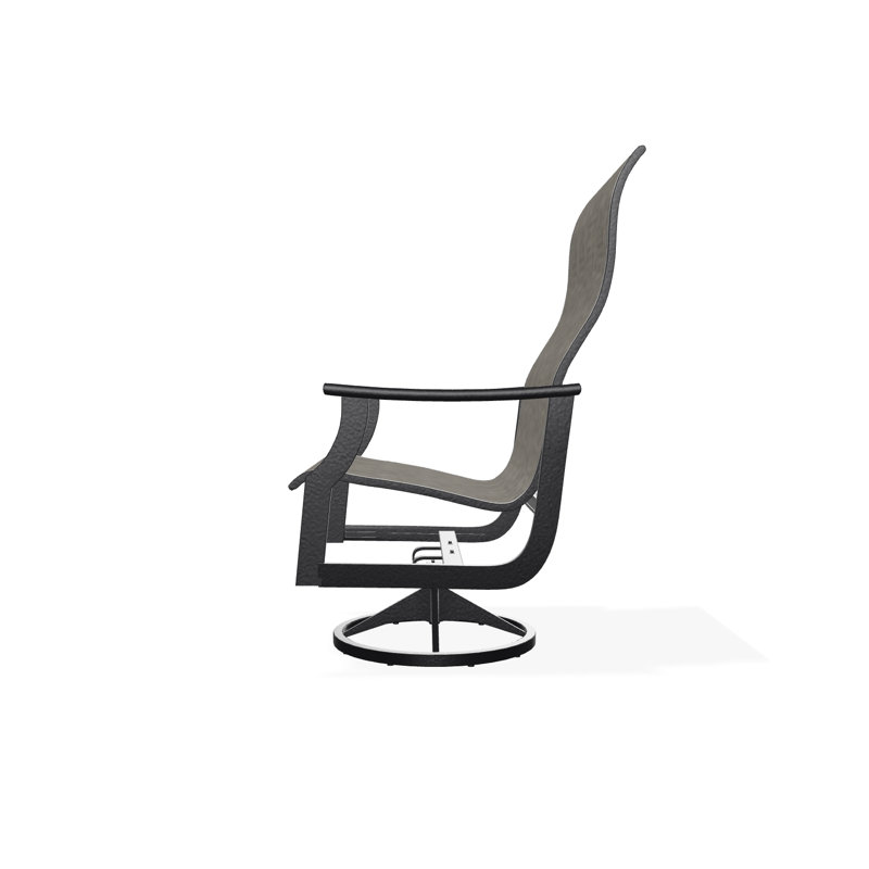 St. Catherine Polymer Outdoor Lounge Chair, Black, Augustine Shadow