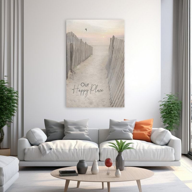Our Happy Place - Photographie côtière, art d'inspiration côtière, H 40 po x l 60 po