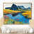 Toile avec cadre flottant or
