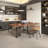 Solid wood rectangular thickened island dining ta