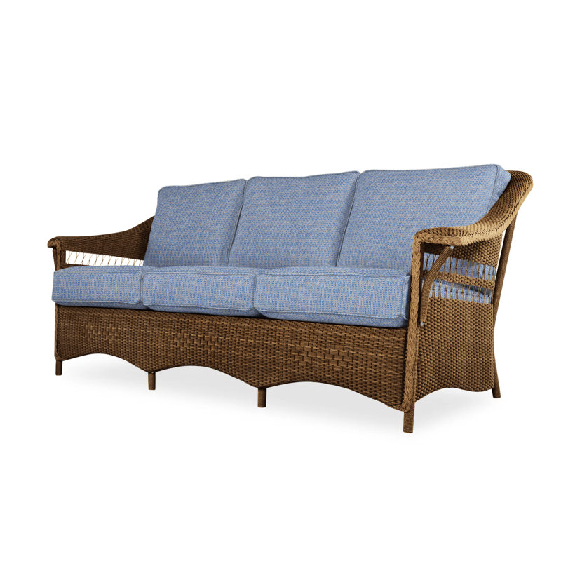 Nantucket Outdoor 3 - Seat Patio Sofa, Demo Skyway, Ebony