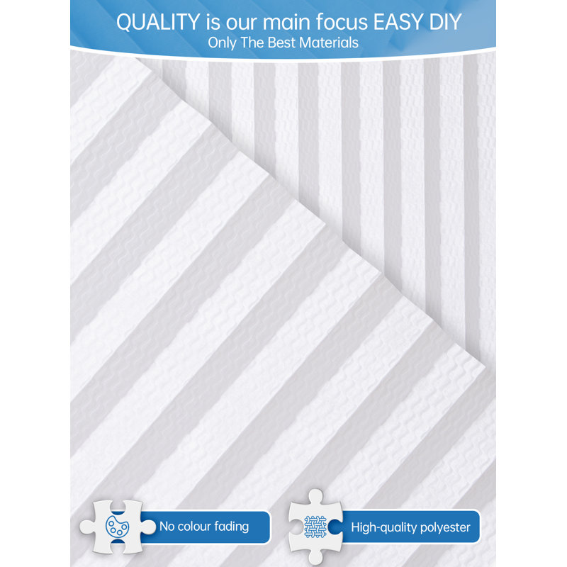 No Tools Cordless Original Embossed Light Filtering Pleated Paper Shade, Easy to Install and Cut for Home Bedroom Office Windows