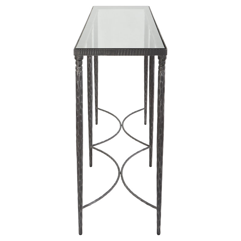 Roseberry 63.4'' W Glass Console Table