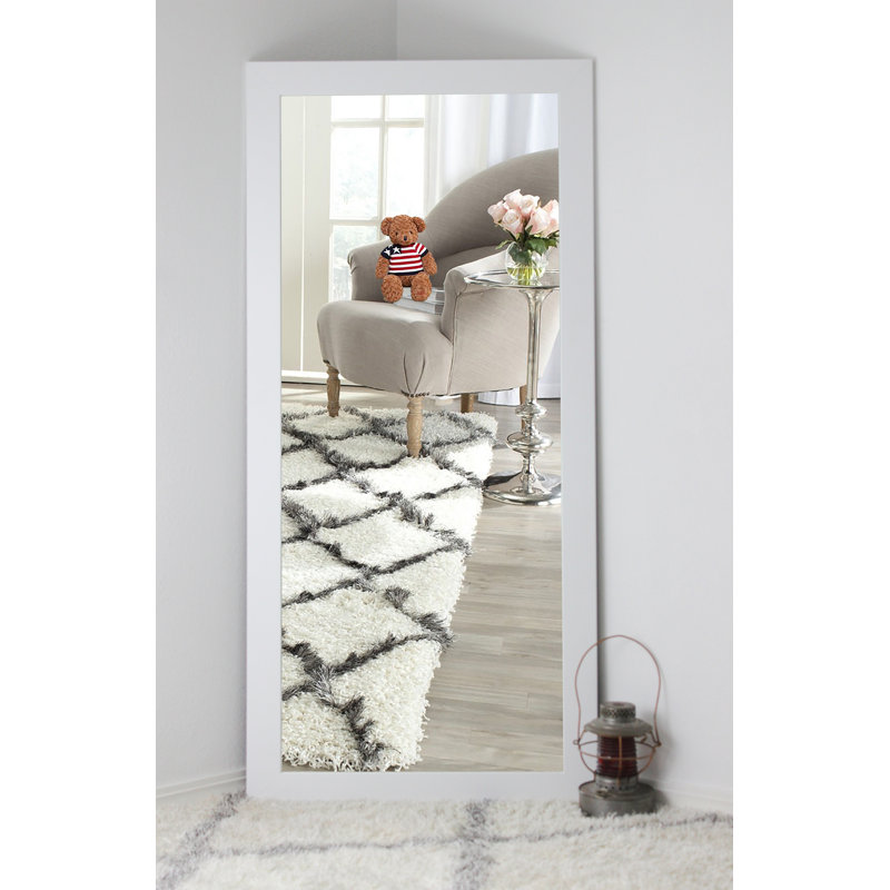 Argjela Wood Flat Mirror, White