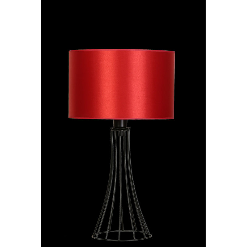 Lampe de table noire 23,62 po Osullivan, Rouge
