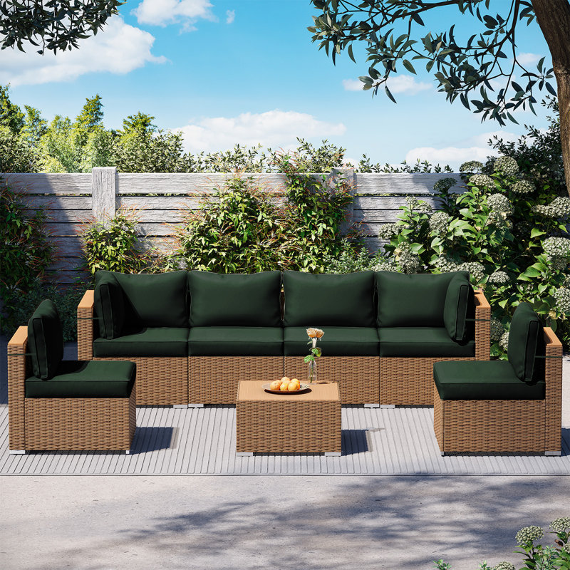 Outdoor Sectional Cushions, Outdoor Cushions For Patio Furniture Replacement, Waterproof Patio Furniture Cushions, Patio Sectional Cushions For Outdoor Sofa(14Pcs)