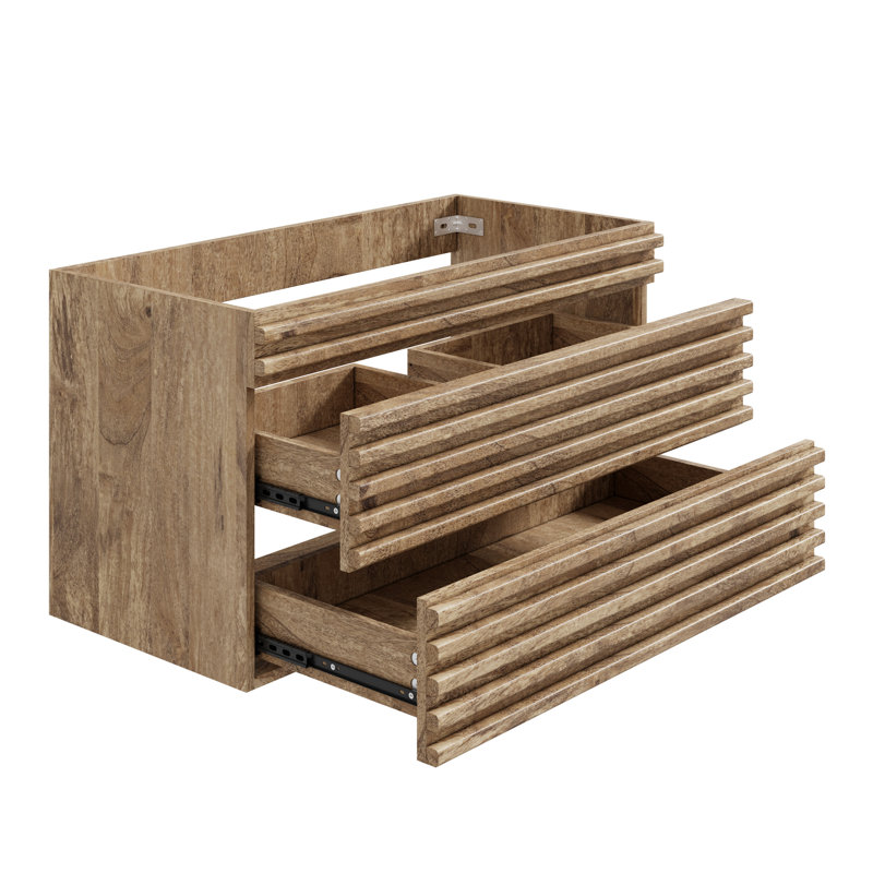 Base de meuble-lavabo simple 36 po, lavabo non inclus, Chêne