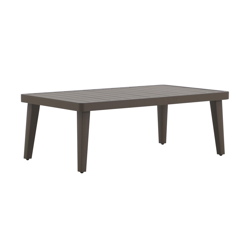 Table basse Ludovic en métal, brun