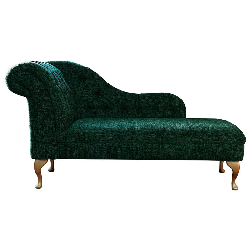 Upholstered Chaise Lounge, Brown