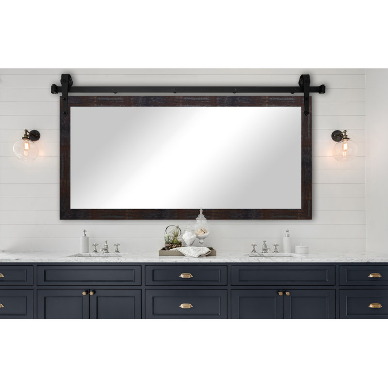 Ensley Flat Mirror, 30.5" x 61.5", Dark Brown