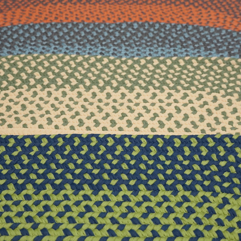 Tapis intérieur / extérieur bleu Cape Cape, Oval 8 pi x 10 pi