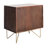 Elegant Kershaw Walnut 19.1'' W Nightstand – Stylish Contemporary Design with Carved Drawer & Brass-1116544874