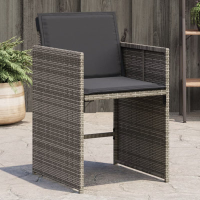 Fauteuil de patio avec coussins 4 pièces Latitude Run® Latitude