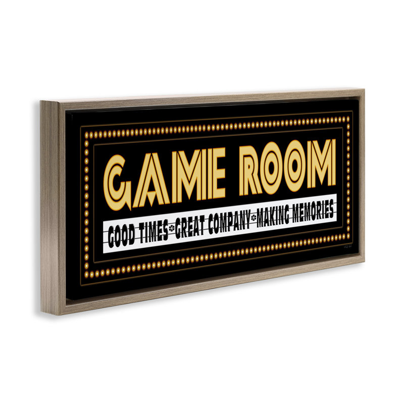 Salle de jeux d'arcade rétro, H 11 po x l 25 po, Cadre flottant orme Montalcino