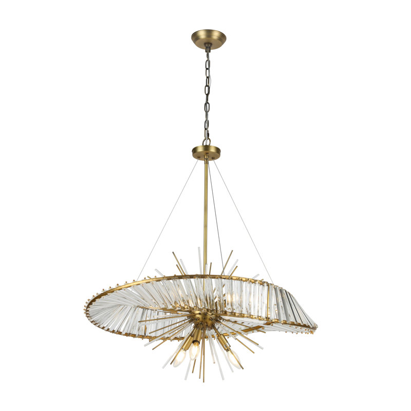 Lustre géométrique en cristal