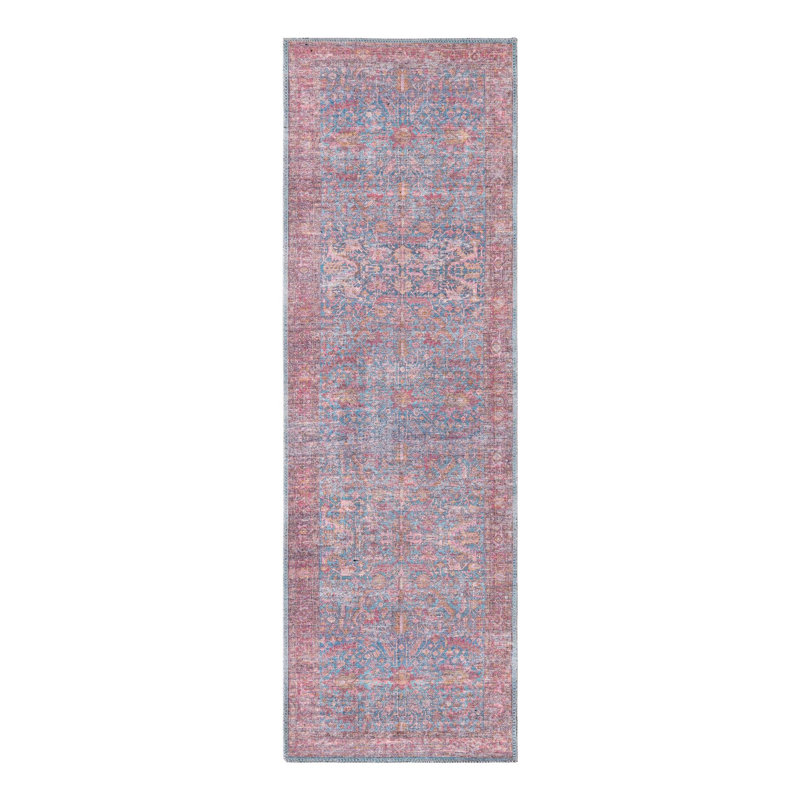Tapis Hazeltine - bleu antique, Tapis de couloir 2 pi x 6 pi