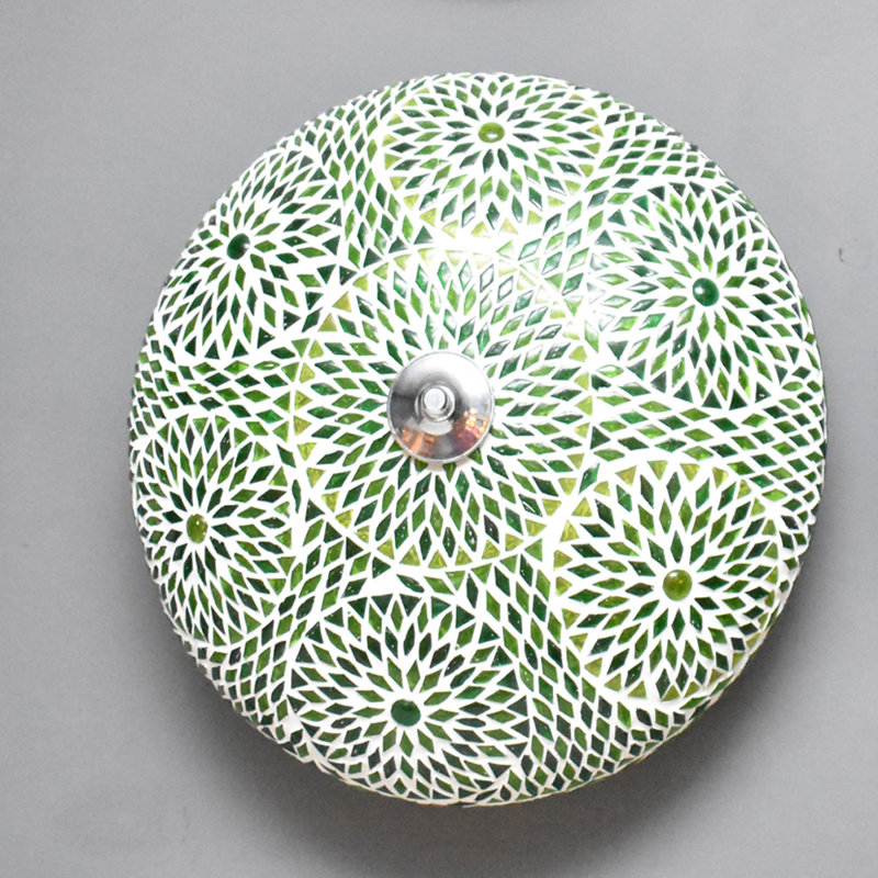 Chancey Glass Flush Mount, Green