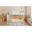 Lit superposé simple au-dessus de simple avec 4 tiroirs et 3 tablettes - blanc-2060035420