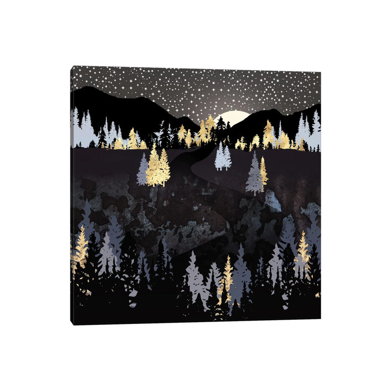 Evening Sky - impression d'art graphique, Toile tendue, Aucun mat, H 12 po x l 12 po x P 1,5 po