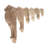 26-1/2 in x 7-3/8 in x 8-1/2 in Unfinished Hand Carved Solid Acanthus Leaf Wood Corbel-51892272