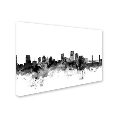 Sacramento CA Skyline - Graphic Art on Canvas