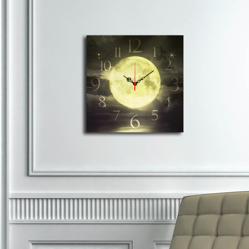 Elegant Decorative Wall Clock, 15.7 x 15.7 inches | 100% MDF, Thickness: 0.2 inches | Stylish Home Décor for Living Room, Bedroom & Office | Modern Design with Minimalist Aesthetic