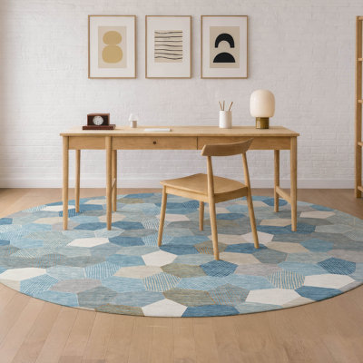 Tapis géométrique intérieur / extérieur lavable à la machine Chantille ACN2573