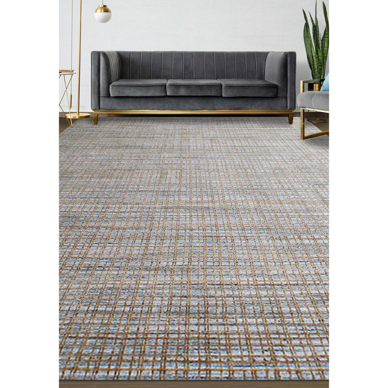 Plaid Area Rug, Rectangle 5'9" x 8'9"