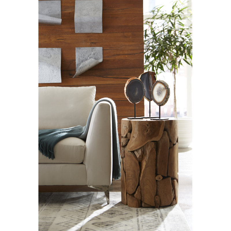 Chunk Teak Side Table Round