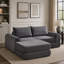 75.5 " Corduroy L-Shaped Sofa & Chaise-404095253