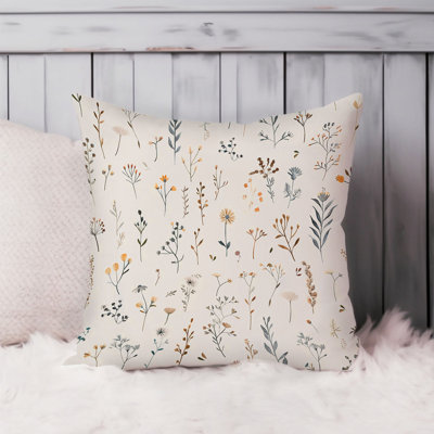 Botanical Cottagecore Plants VII Cottage Throw Pillow Cover