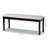 Stu Bench in Grey Fabric Upholstered and Dark Brown Finished Wood, 18.9'' H X 47.8'' W X 16.1'' D-456692781-456692778