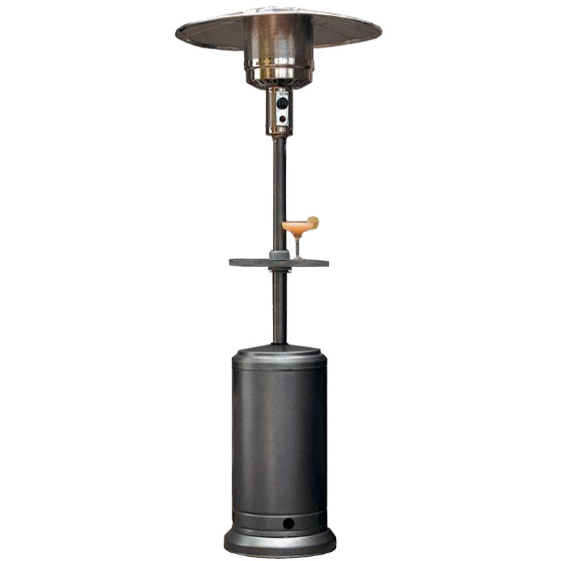 Kelbi 48000 Stainless Steel Propane Standing Patio Heater, Hammered Silver