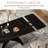 63"-94"modern Extendable Dining Table For 4-10, Matte Black Kitchen Table With Black Carbon Steel Legs
