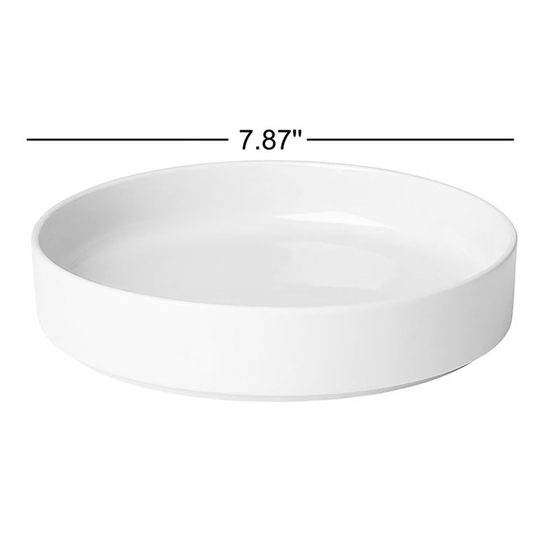 PILAR Stoneware 8" Dessert Plate, Moonbeam/Cream