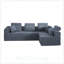 Canapé modulaire en forme de L, canapé modulaire compressé en velours côtelé de style minimaliste moderne, se déplie en un lit, conception peu encombrante-129410170