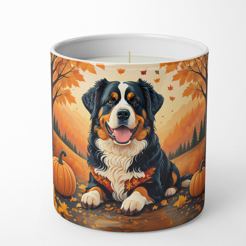 Bougie parfumée Pumpkin Spice avec support en céramique