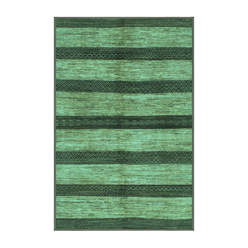 Harshavardhan Performance Striped Indoor Rug, Rectangle 8' x 10'