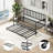 Space - Saving Twin Daybed With Trundle, Black Metal Bed Frame, Corrosion And Robust, Under Storage, Fits Different Room Designs Nicely, Fast Assembly Effort Stable, Blends Well Decor, Effortless
