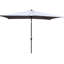 Parasol solaire rectangulaire de 3 x 2 m pour terrasse. Toile, 66 cm, inclinaison facile et manivelle. Éclairage DEL pour jardin 3 x 2 m. Résistance à l'eau : 40+. Mécanisme sans effort.