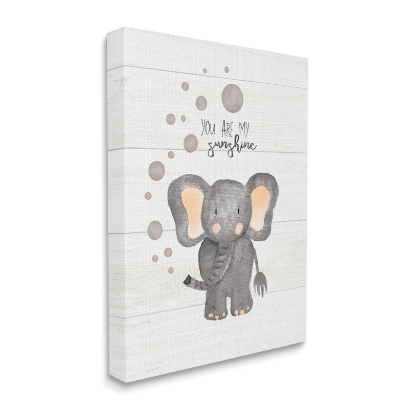 You Are My Sunshine Elephant, Toile tendue, H 48 po x l 36 po
