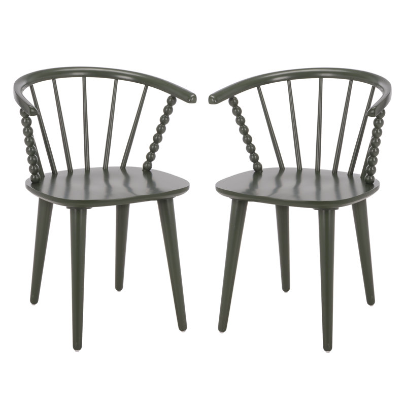 Paras Curved Back Dining Chair, Dusty Green