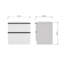 Shanquil Ripple Ridged 2 Drawer Bedside Table Nightstand Matt White