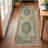 Washable Oriental Area Rug - Rugs for Living Room Soft Carpet for Bedroom Waterproof Floral Distressed Indoor Stain Resistant Non-Shedding Floor Carpets (Green)-232252225