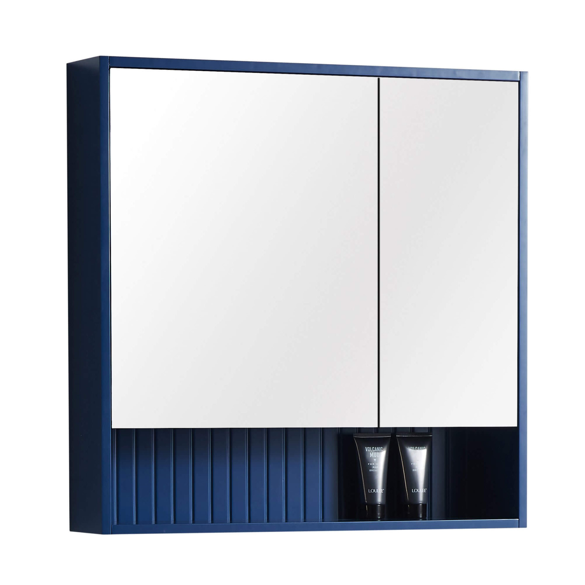 Asahel Surface Double Medicine Cabinet, Navy Blue