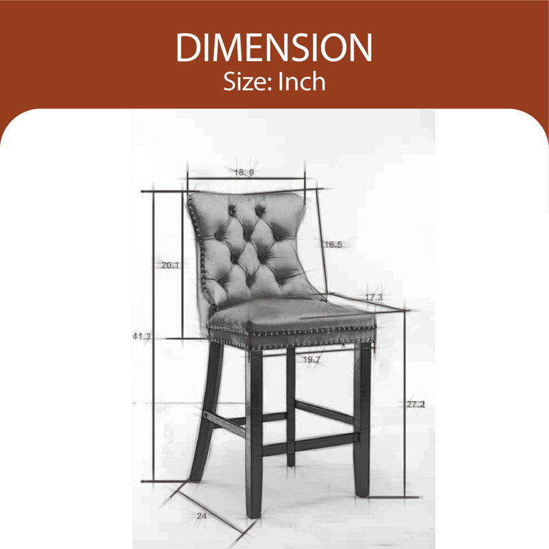 Jerilynne Upholstered Counter Stool, Beige