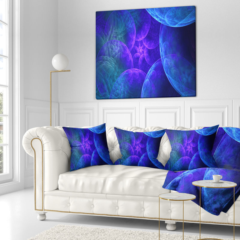 Biblical Sky with Clouds - Abstract Printed Pillow, 18" x 18", Blue, Throw Pillow